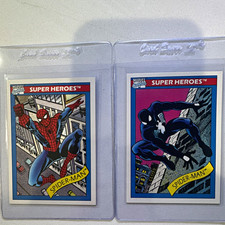 1990 Impel Marvel Comics Super Heroes Spider-Man #2 & #29 Lot of 2 Cards picture