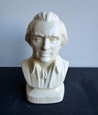 Thomas Jefferson Ceramic Bust Figurine, White, Politics Theme, 1801-09 picture