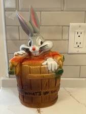 Vintage Bugs Bunny What's Up Doc Piggy Bank Toy Plastic 1972 Warner Bros 13 in picture