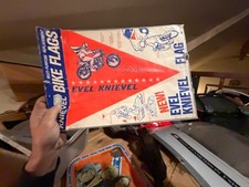 Vintage SCHAPER EVEL KNIEVEL BIKE FLAGS BMX SEALED UNUSED  picture