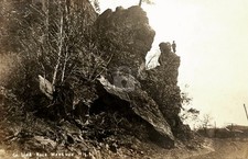 CO LINE ROCK Wonewoc WI Wisconsin Rock Formation RPPC Photo Postcard COPY picture