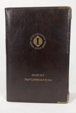 Vintage 1970s Inter-Continental Hotels Brown Vinyl Guest Folder picture