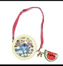 Bioworld Disney Stitch Crossbody Bag With Watermelon Coin Purse & Charms NWT picture