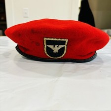 Vintage US Military Red Wool Beret Bancroft Special Forces picture