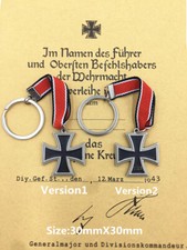 Mini German Iron Cross Medal Key Chain 1813 1939 Iron Cross Badge 30*30mm picture