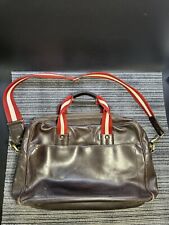 Bally Brown Leather Messenger Business Briefcase Shoulder Bag picture