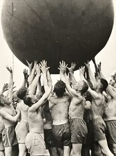 c1940s Germany Army Push Ball Game Dresden Officers Training School Press Photo picture