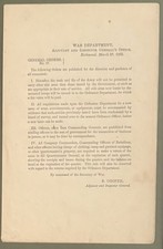 Civil War Confederate General Orders, 1862 picture