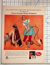 Vintage Post Grape-Nuts Flakes Ad Dick Sargent Art Mid-Century Cereal Ephemera picture
