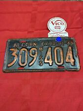 Vintage Vico Oil License Plate Topper With 1949 Mississippi License Plate picture