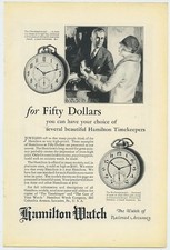 Hamilton Watch for $50 Several Beautiful Hamilton Time Keepers 1927 Vintage Ad  picture