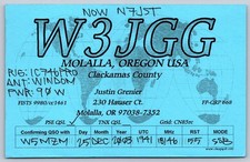 2003 W3JGG Molalla Oregon QSL Card Ham Radio Christmas Day QSO N7JST A393 picture