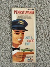 Vintage 1967-68 RR Donnelley Sun Oil Sunoco Pennsylvania Road Map picture