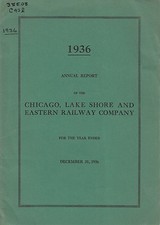 Chicago, Lake Shore and Eastern Railway Company Annual Report 1936 picture
