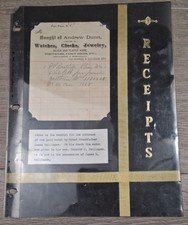 Historic Receipt Victorian 1858 1880s Fort Plain NY Andrew Dunn Jewelry & Silver picture