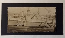 USS Navy Pre War Warships White Fleet  Original Photo Port Vintage Ship Tugboat  picture