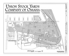 Photo:Omaha Nebraska 1958 South Omaha Union Stock Yards Site Plan picture