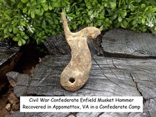 Old Rare Vintage Antique Civil War Relic Confederate Enfield Musket Hammer. picture