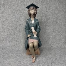 Vintage Lladro Reaching The Goal 5546 Black Legacy Girl Graduate Figurine No Box picture