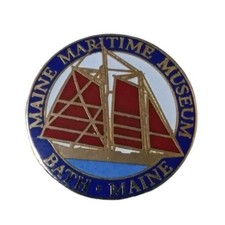 Maine Maritime Museum Bath Maine Ship Travel Souvenir Pin picture