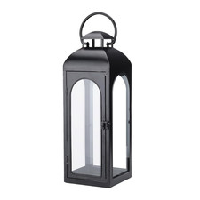 Bdor 20-Inch Metal And Tempered Glass Candle Lantern - Premium Outdoor Lantern picture