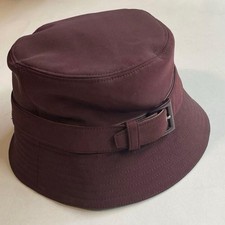 PRADA Women Hat Burgundy Bucket M Size VHTF Designer Collection Popular Products picture