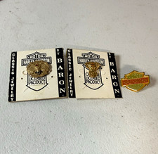 Vintage Harley Davidson Pin Lot of 3 Baron Official Licensed Motorcycle Pins picture