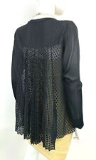 Akris New 4 6 US 40 42 IT S M Black Stretch Knit Sheer Cardigan Sweater Runway picture