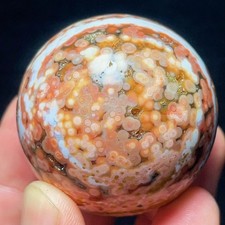 Rare 140G Natural Beautiful Ocean Jasper Sphere Healing Agate Madagascar L8515 picture