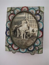 Antique Italian micro-mosaic and millefiori Floral picture frame picture
