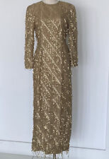 $12K OSCAR DE LA RENTA GOLDEN GODDESS EVENING GOWN DRESS MASTERPIECE SZ 6 picture