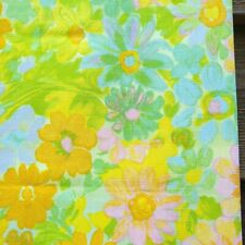 Vintage 1960s psychedelic floral print tablecloth picture