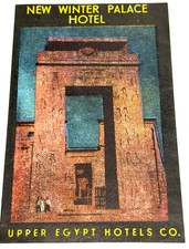 c1960s Upper Egypt Hotels Co Winter Palace Hotel Ptolemaic Gate Luggage label picture
