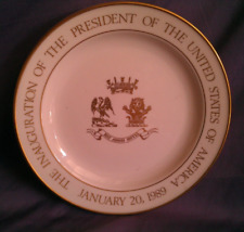 Vintage HAY ADAMS HOTEL INAUGURATION PLATE PRESIDENT 1989 GEORGE BUSH MAYER picture