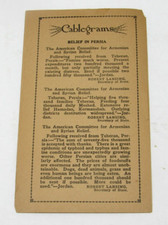 American Committee for Armenian and Syrian Relief Cablegram c1920 Genocide RARE picture
