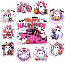 Happy Halloween Cruise Door Magnets -  11 Pcs Pink Ghost Pumpkin Cruise Door Dec picture