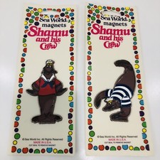 Vintage Shamu Sea World Magnets Lot (2) Fridge Crew Clyde Seamore Sea Lion picture