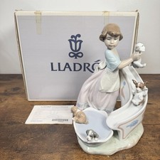 VTG Lladro 6002 Down You Go - Puppies on a Water Slide Figurine | Retired w/ Box picture