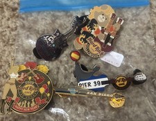 Hard Rock Cafe Pins - Lot Of 5 Pins 2009 Vegas, LA, Hollywood, SD, SF picture