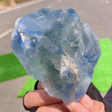 1.21LB Rare transparent blue cubic fluorite mineral crystal sample/China picture