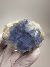 LARGE GEMMY Blue Fluorite & Quartz Crystal Specimen__Bingham , New Mexico picture