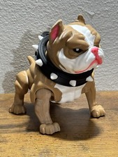 Realistic Articulated American Bulldog Figurine with Spiked Collar 6.5 Inch picture
