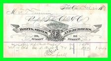 1880 Toledo, OH Fuller Childs & Co. Boots, Shoes, And Rubbers Letter Head Bill  picture