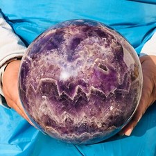 10.6LB Natural And Beautiful Dream Amethyst Energy Ball Mineral Specimen Healing picture