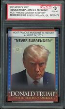 Donald Trump Mugshot Collectors Card Rainbow Foil Holo Silver Graded Gem Mint 10 picture