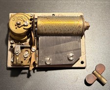 Antique Swiss 2 Song / 36 Note Music Box Movement. Circa 1910. Plays Great. picture