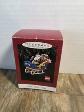 New 1994 Hallmark Keepsake Santa's Lego Sleigh Ornament picture