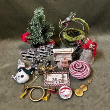 12 Vintage Christmas Ornaments - All Items Shown in Photos picture