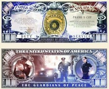 40 Pack Support Law Enforcement Police Officers 1 Million Dollars Service Money picture