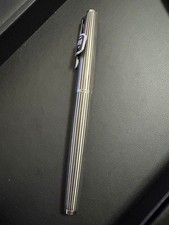 PILOT Custom 1975 Silver Stripe Fountain Pen 18K White Gold Fine F 13.5cm picture